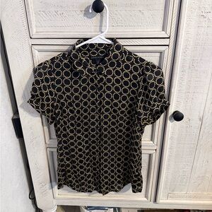 Banana Republic Black and Gold Blouse